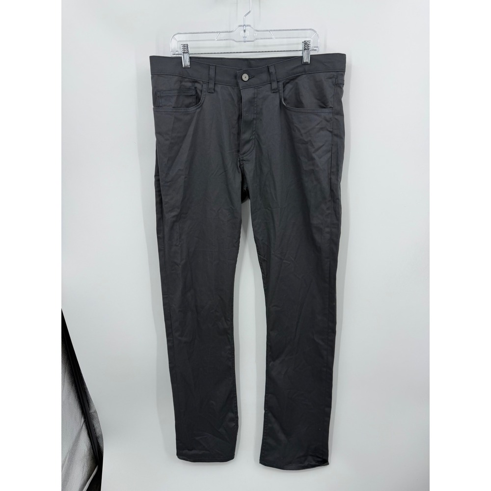 Gustin Straight Fit #1 Pants Mens 36x35.5 Charcoal Grey Made in USA Five Pocket